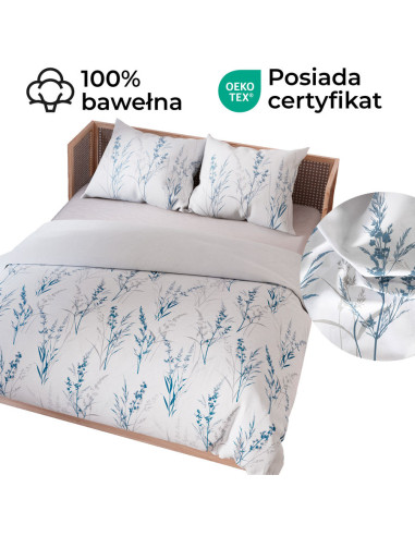 SELA Komplet pościeli z bawełny satynowej 220x200cm 100099