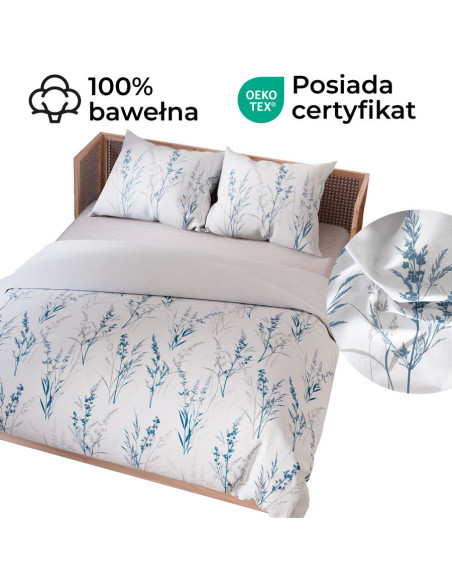 SELA Komplet pościeli z bawełny satynowej 160x200cm 100099