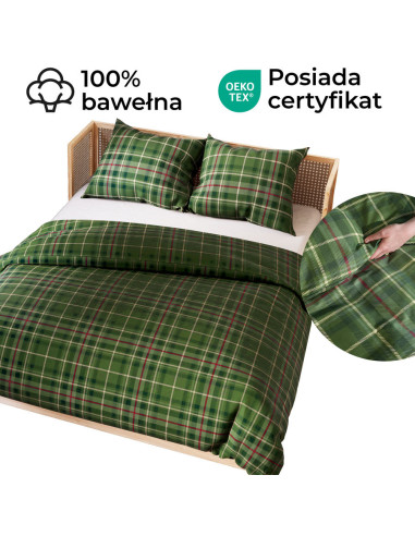 JAMILA Komplet pościeli z bawełny satynowej 220x200cm 100096