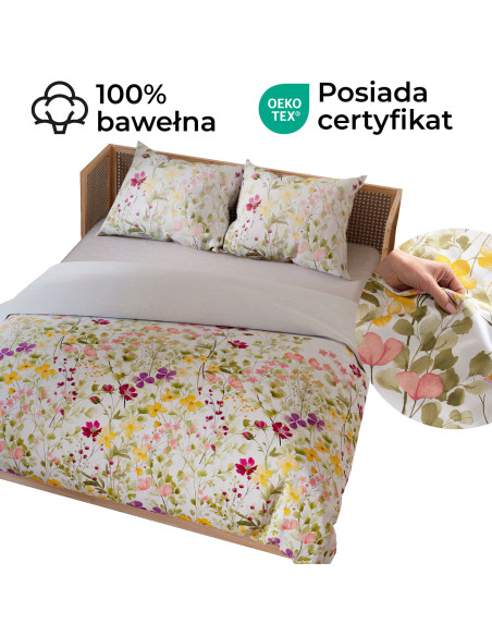 FLORINA Komplet pościeli z bawełny satynowej 220x200cm 100095