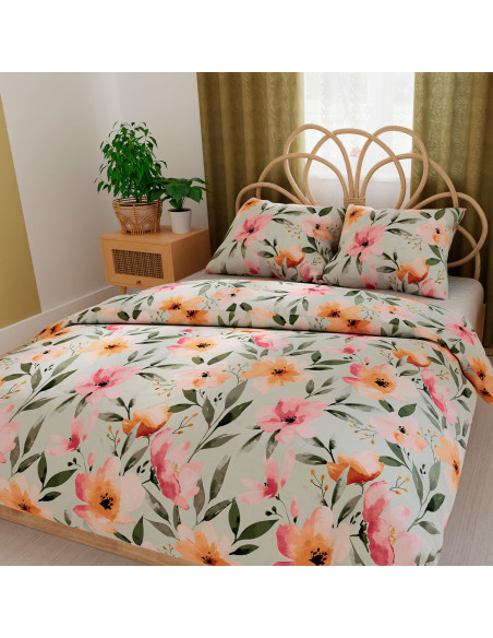 FLORALIS Komplet pościeli z bawełny satynowej 220x200cm 100103